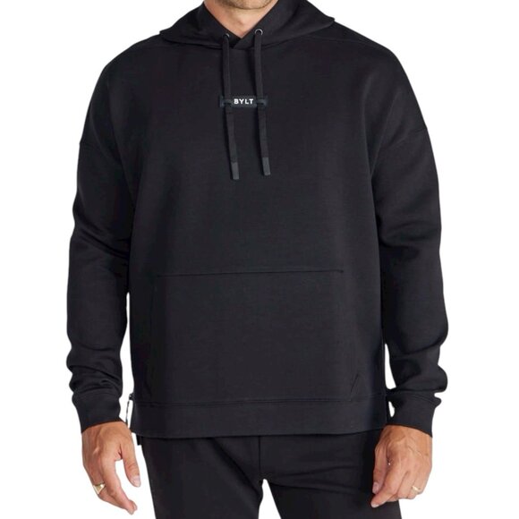 BYLT Roamknit Adapt Hoodie Mens Size M Pullover Sweatshirt Drawstring Black - Picture 1 of 7